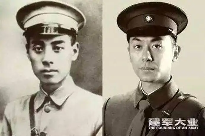 这是电影中朱亚文饰演的周恩来和历史上（黄埔时期）周恩来的对比照，像不像？.png