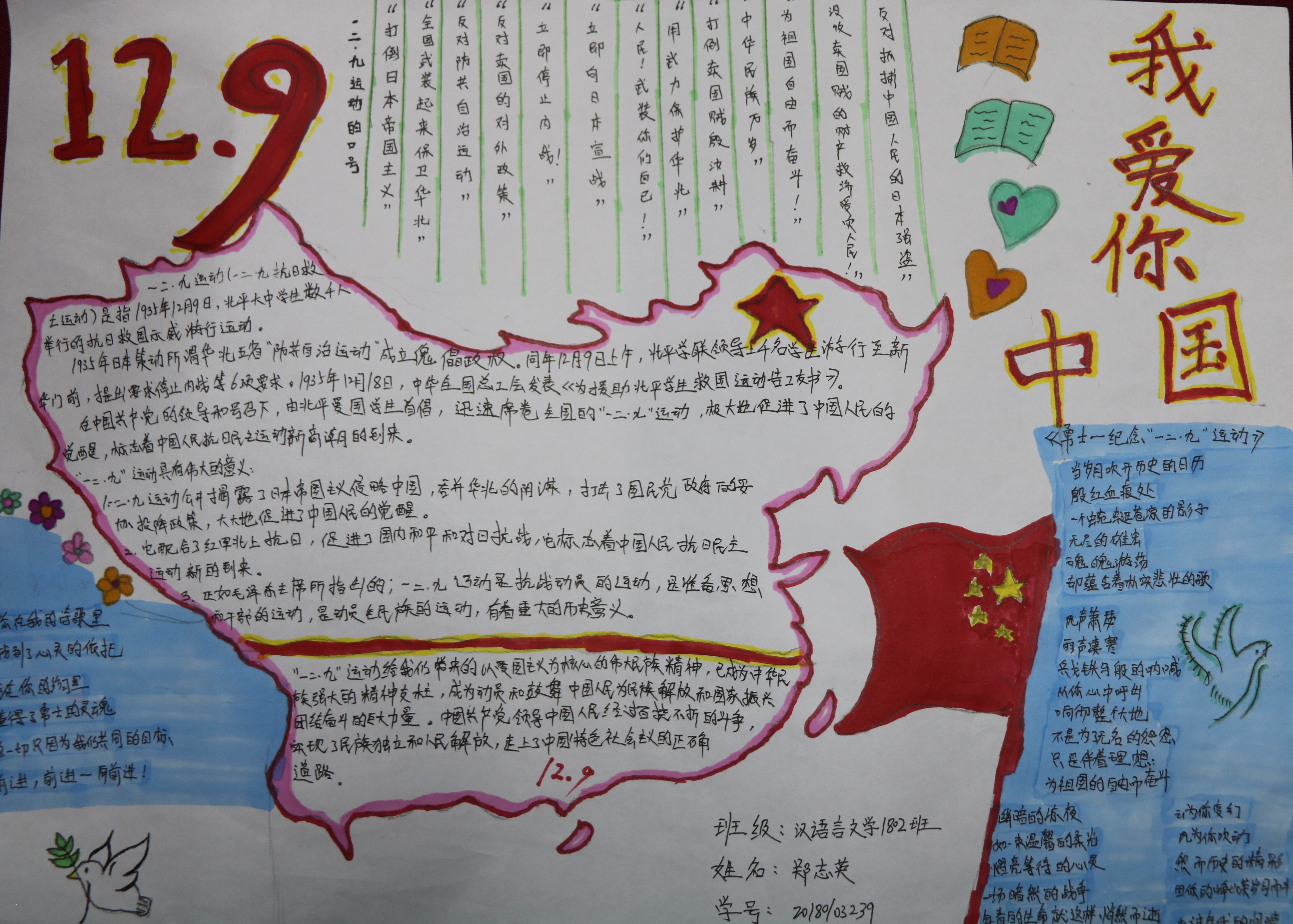 手抄报——“一二·九” 运动