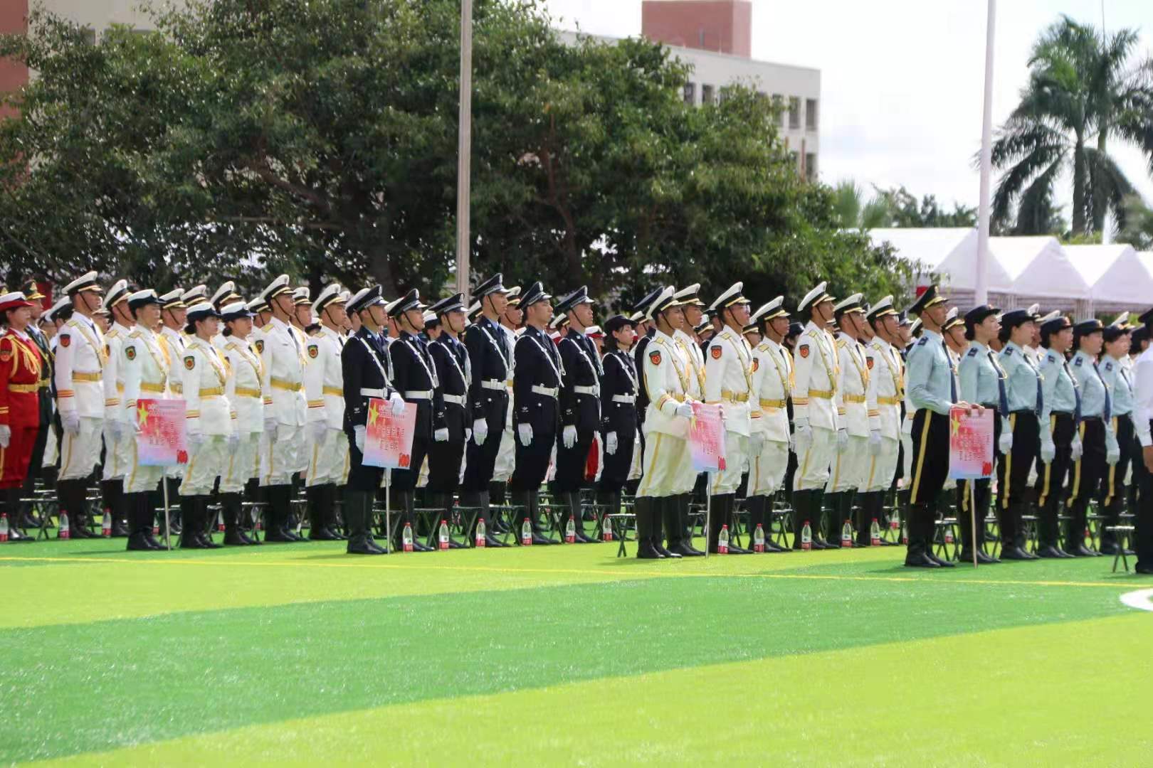 国旗护卫队比赛候场照片