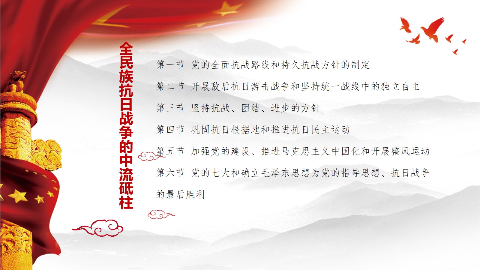 全民族抗日战争的中流砥柱