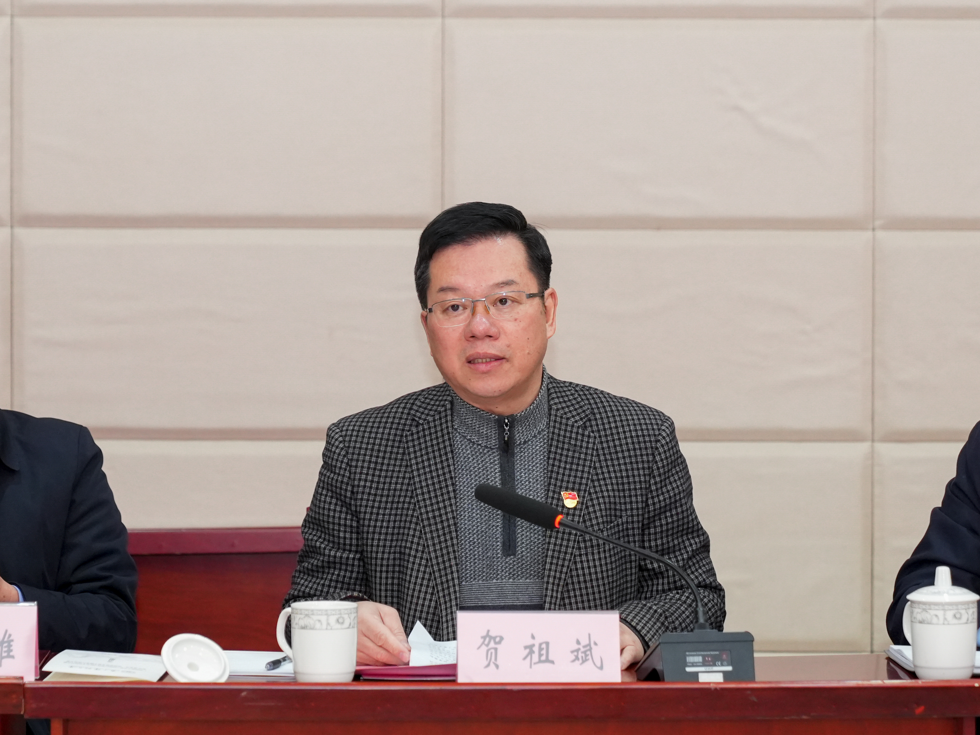 校党委书记、学校湘江战役与红色文化研究中心主任贺祖斌讲话.jpg 校党委书记、学校湘江战役与红色文化研究中心主任贺祖斌讲话.jpg