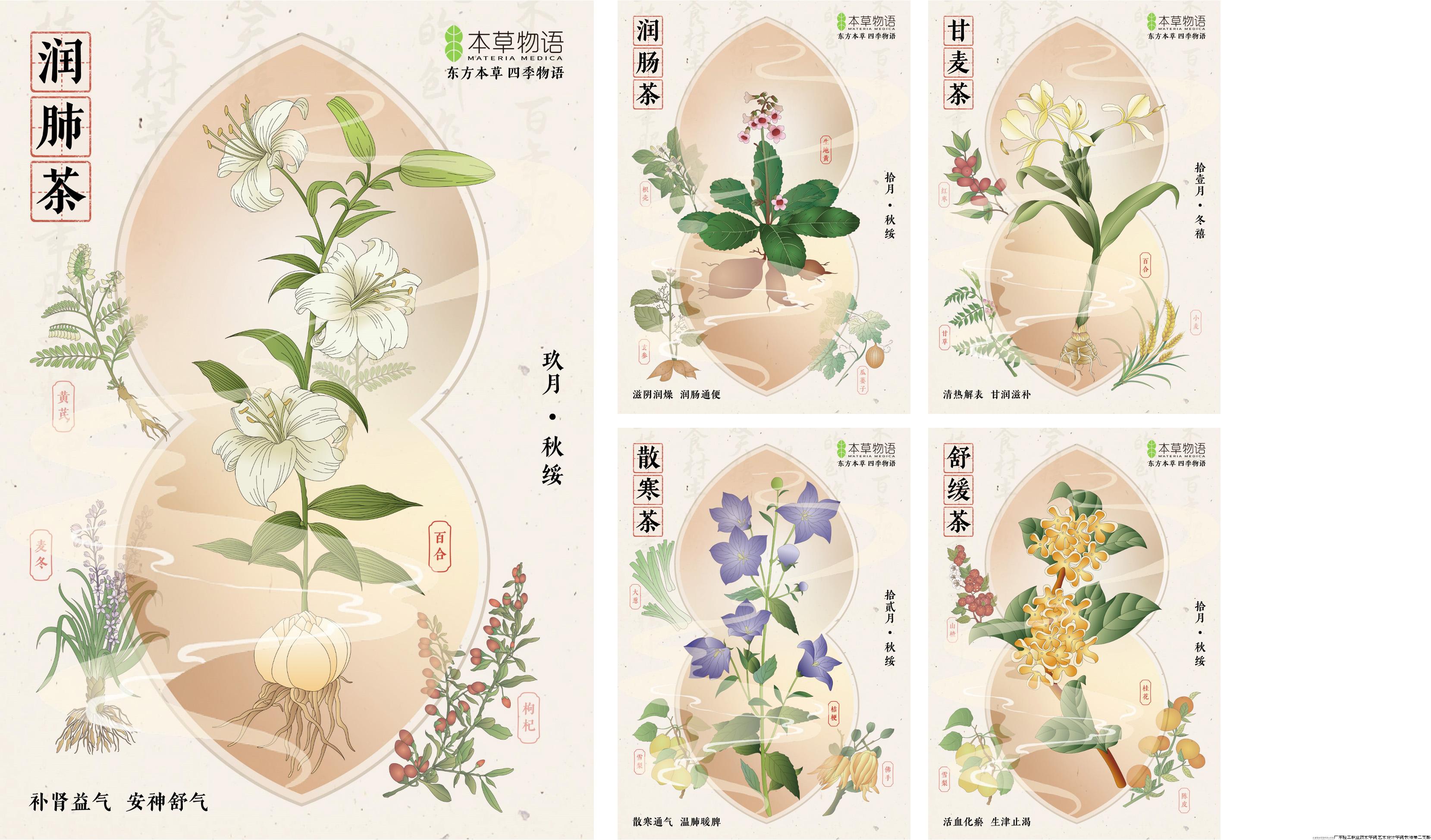 作品名称：《本草物语——养生之道主题视觉设计》 设计者：王佳乐、陈依琳 指导老师：孙海婴、糜淑娥-2.jpg