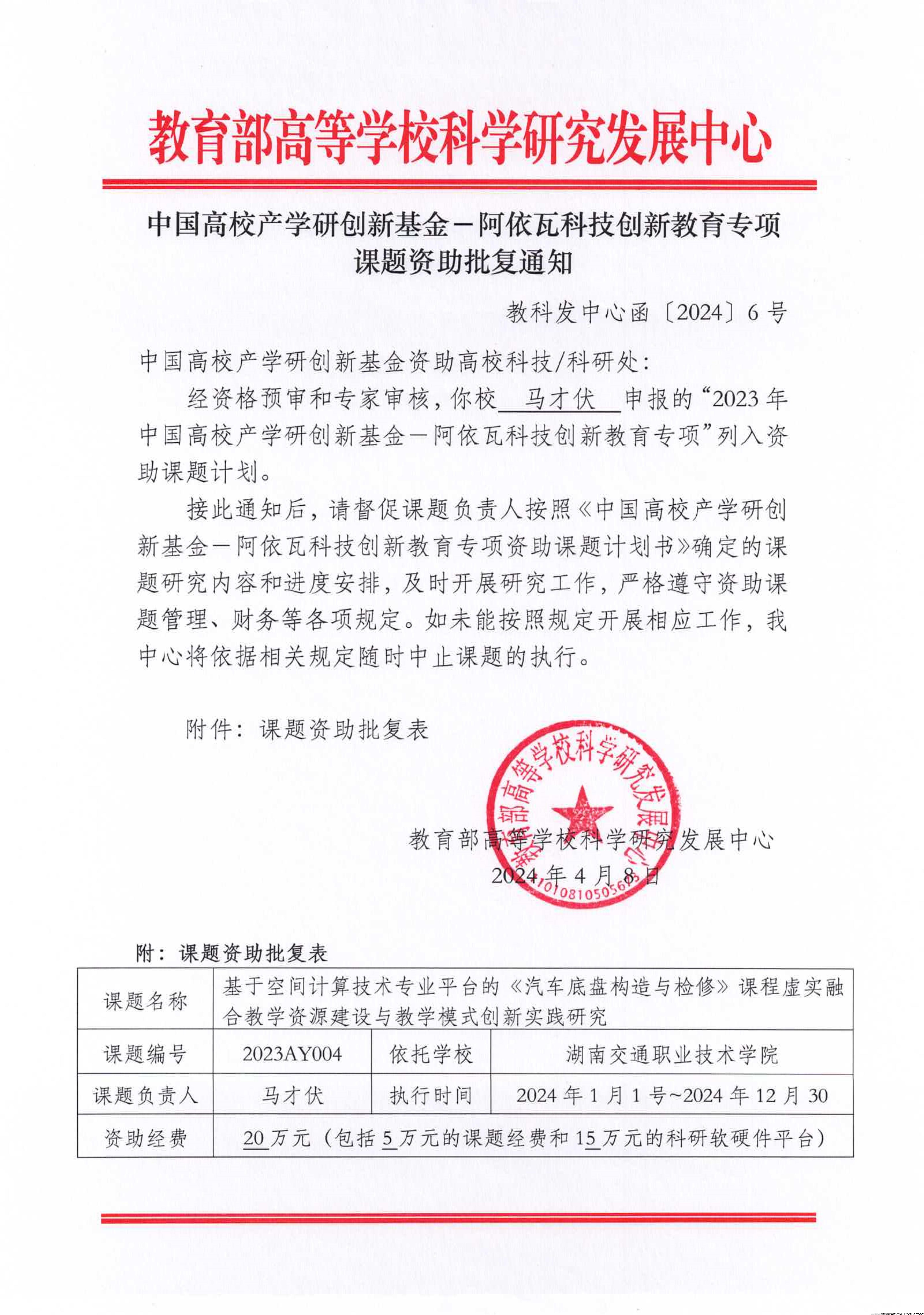 2024.4.8-立项批复通知书-阿依瓦科技创新教育专项-湖南交通职业技术学院_1.jpg